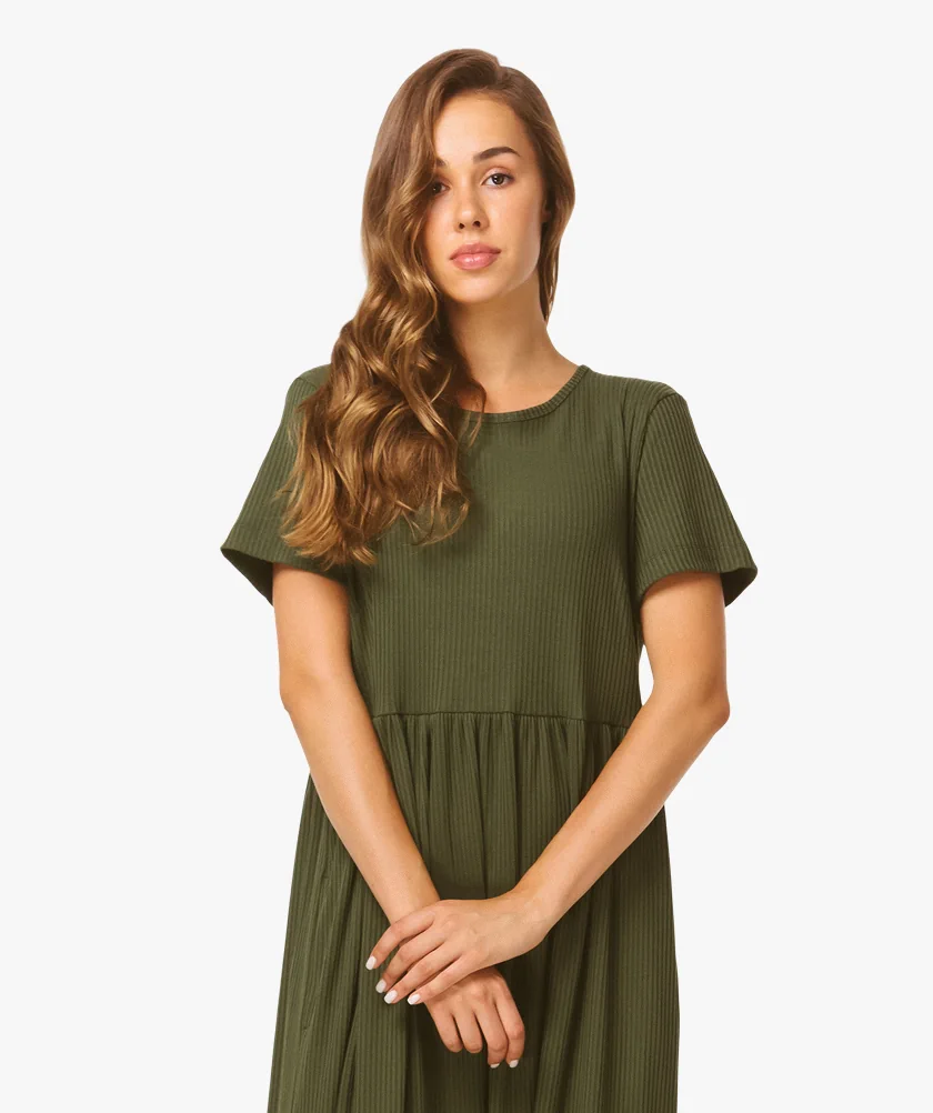 Cotton Midi Shirt Dress