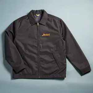 Charcoal Wool‑Blend Suit Jacket with Contrast Lining